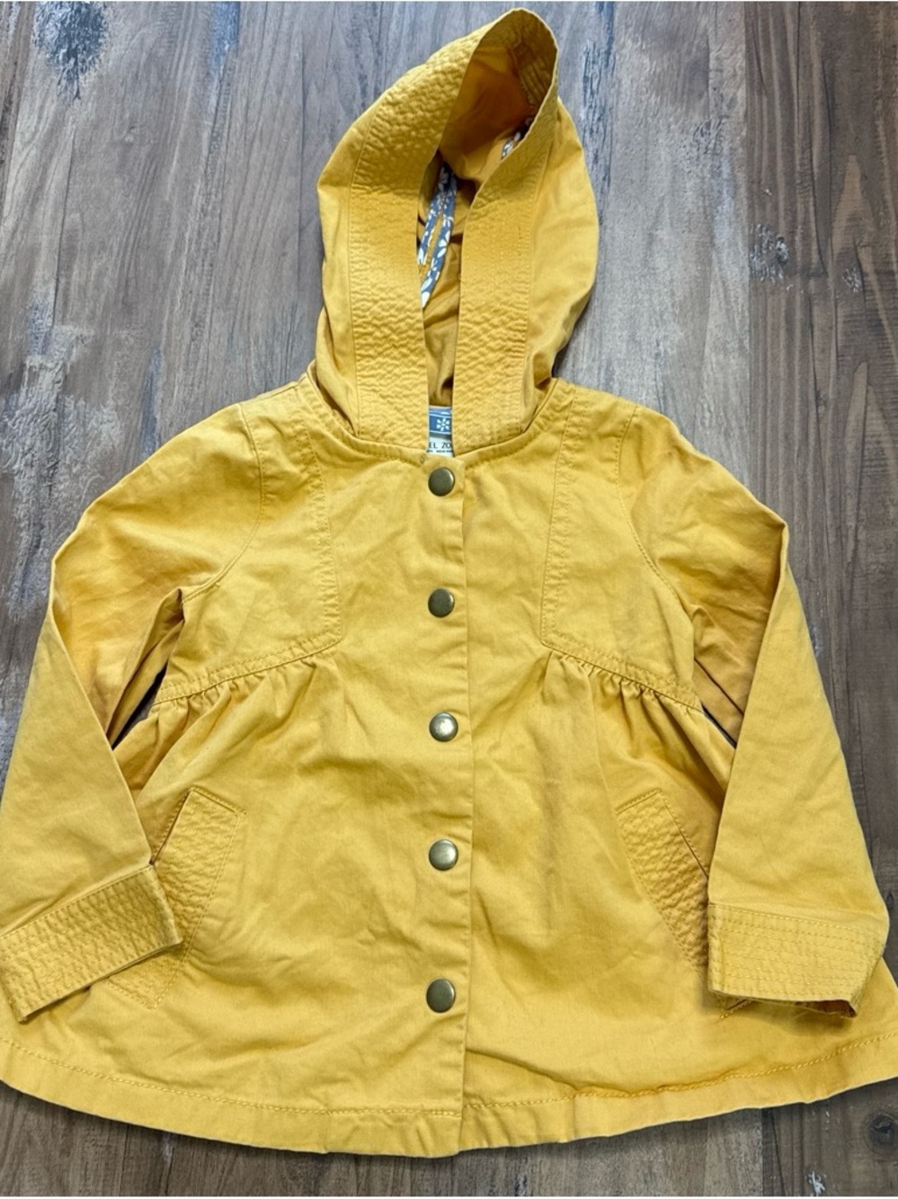 Girls' Hooded Yellow Coat